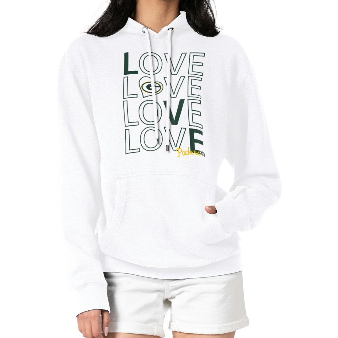 Green Bay Packers  G-III 4Her by Carl Banks Women's Love Graphic Pullover Hoodie