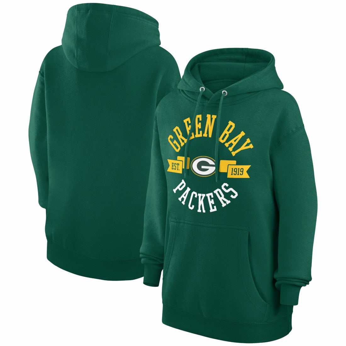 Green Bay Packers  G-III 4Her by Carl Banks Women's City Graphic Team Fleece Pullover Hoodie