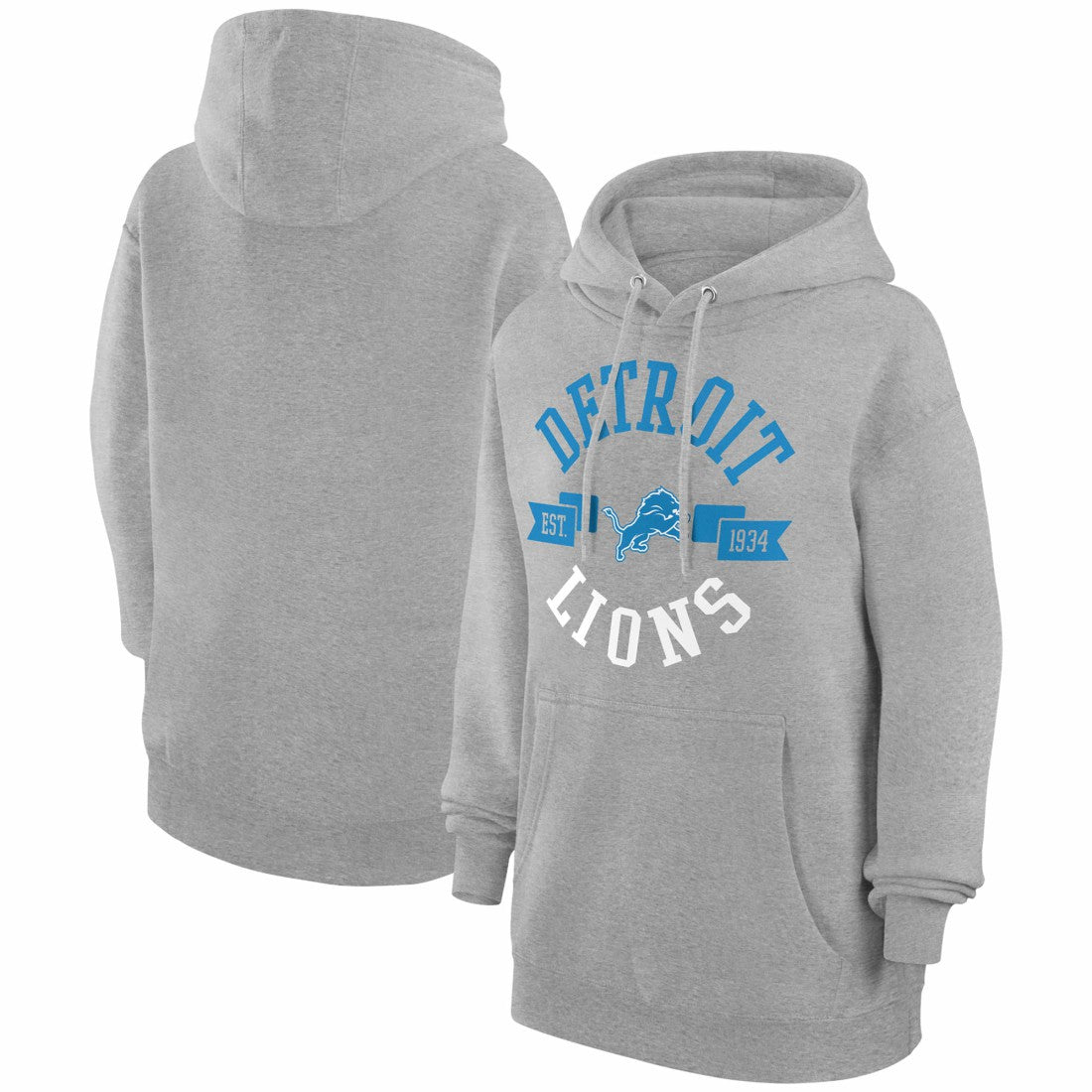 Detroit Lions  G-III 4Her by Carl Banks Women's City Graphic Team Fleece Pullover Hoodie