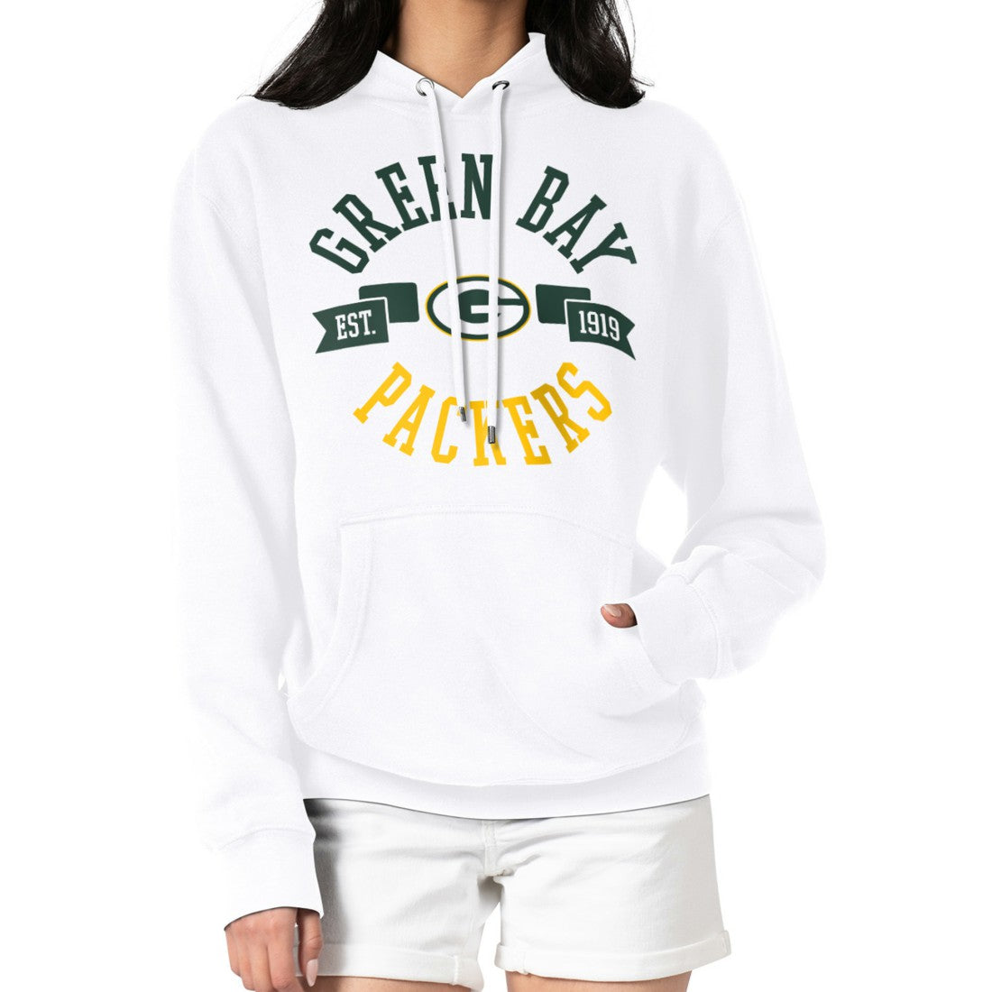 Green Bay Packers  G-III 4Her by Carl Banks Women's City Graphic Team Fleece Pullover Hoodie