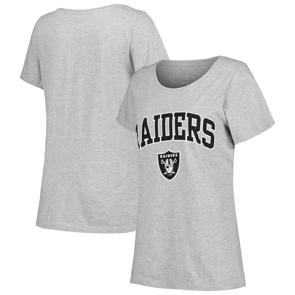 Las Vegas Raiders Fanatics Women's Plus Size Arch Over Logo T-Shirt