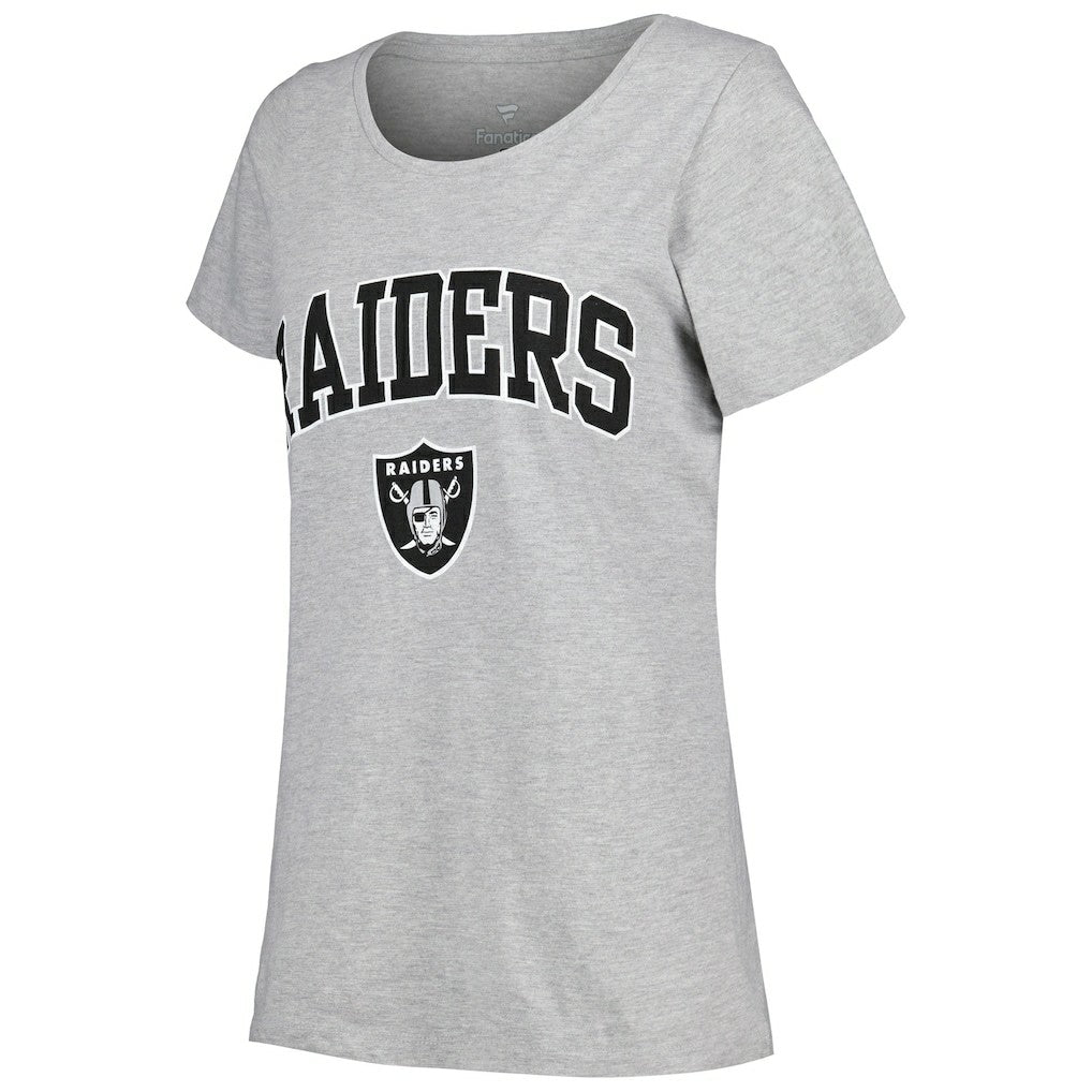 Las Vegas Raiders Fanatics Women's Plus Size Arch Over Logo T-Shirt