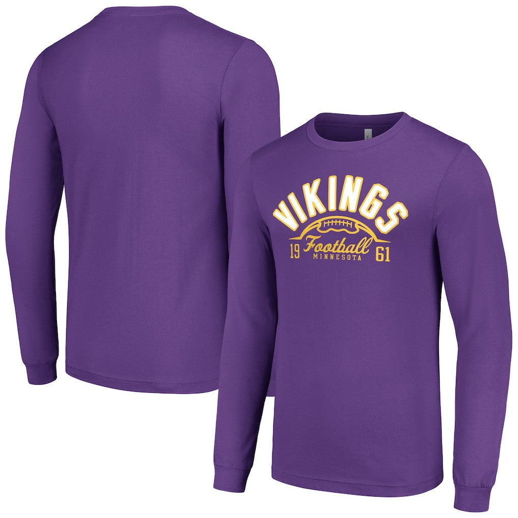 Minnesota Vikings  Starter Half Ball Team Long Sleeve T-Shirt