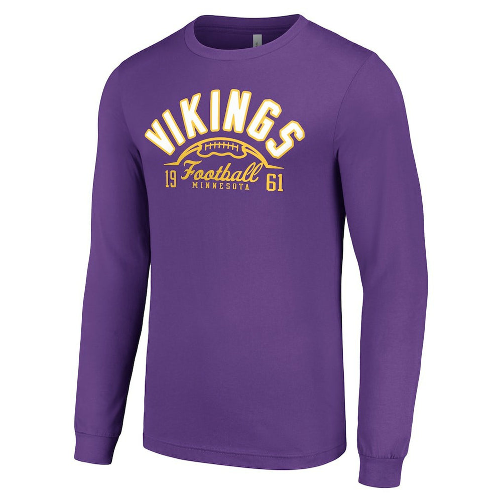 Minnesota Vikings  Starter Half Ball Team Long Sleeve T-Shirt
