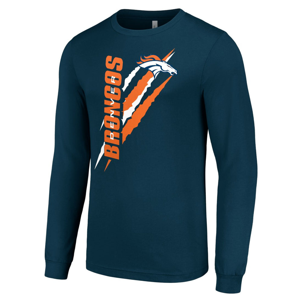 Denver Broncos  Starter Color Scratch Long Sleeve T-Shirt