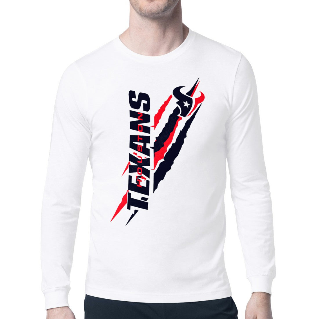 Houston Texans  Starter Color Scratch Long Sleeve T-Shirt