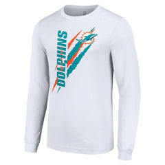 Miami Dolphins  Starter Color Scratch Long Sleeve T-Shirt