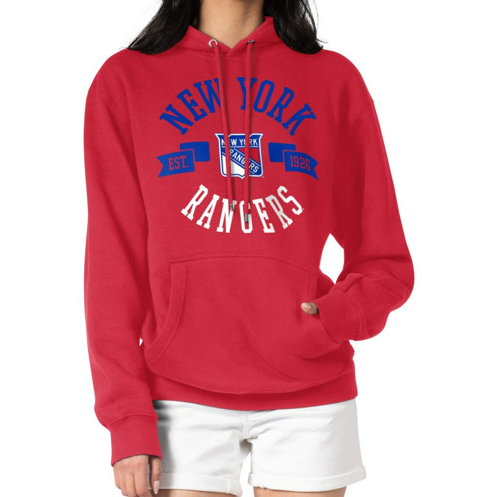 New York Rangers G-III 4Her by Carl Banks Women's City Graphic Fleece Pullover Hoodie On Sale