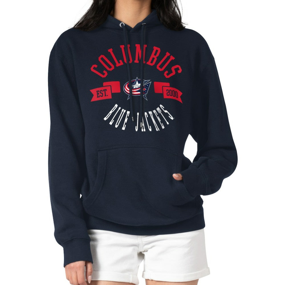 Columbus Blue Jackets G-III 4Her by Carl Banks Women's City Graphic Fleece Pullover Hoodie Sale