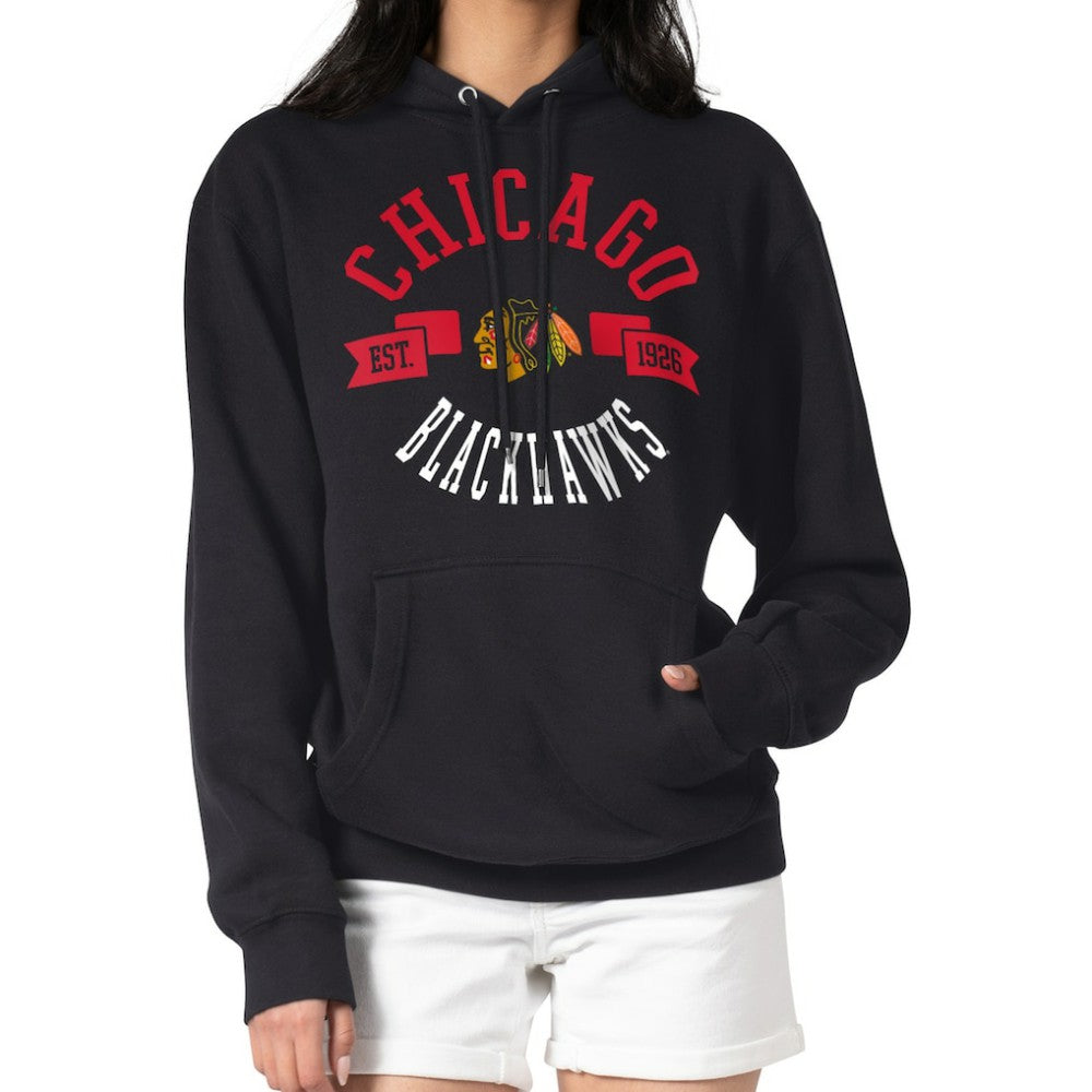 Chicago Blackhawks G-III 4Her by Carl Banks Women's City Graphic Fleece Pullover Hoodie Online