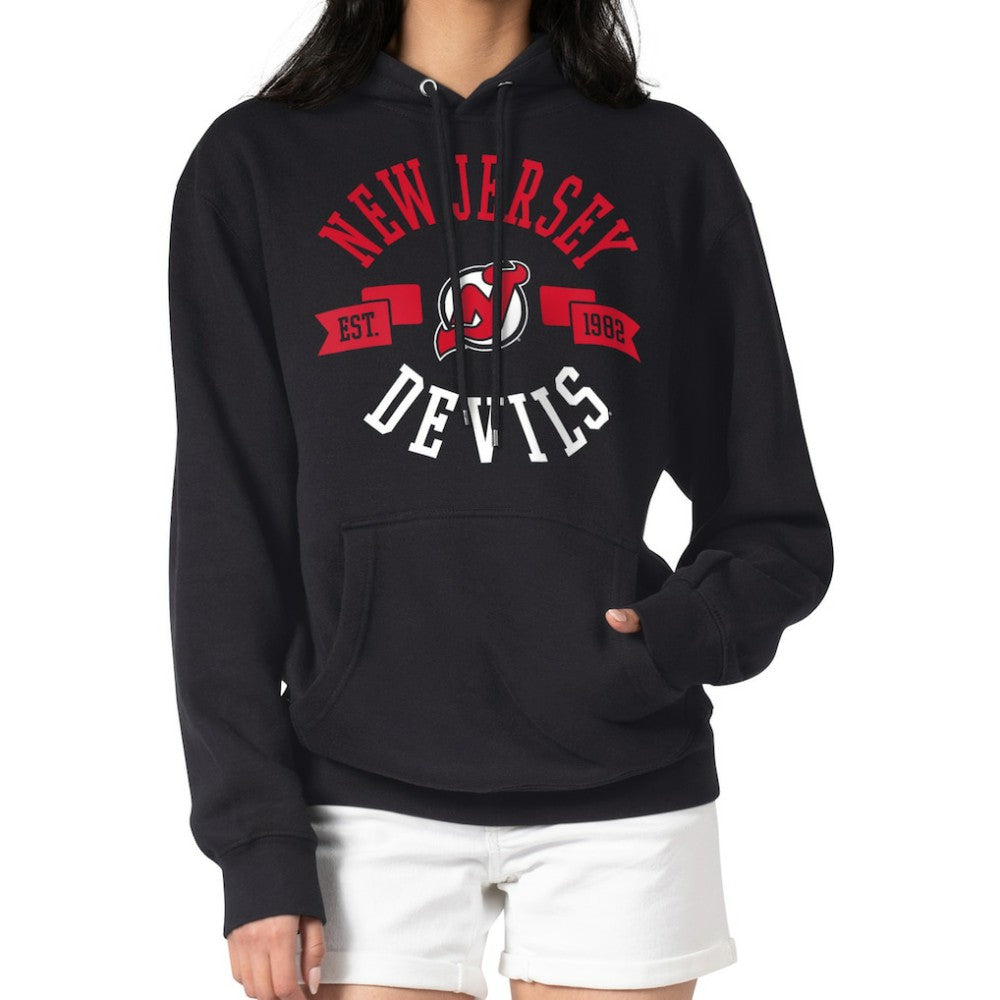New Jersey Devils G-III 4Her by Carl Banks Women's City Graphic Fleece Pullover Hoodie On Sale