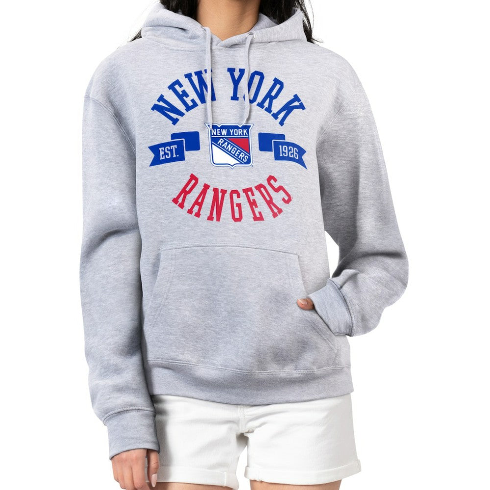 New York Rangers G-III 4Her by Carl Banks Women's City Graphic Fleece Pullover Hoodie On Sale