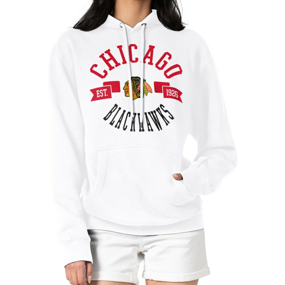 Chicago Blackhawks G-III 4Her by Carl Banks Women's City Graphic Fleece Pullover Hoodie For Sale