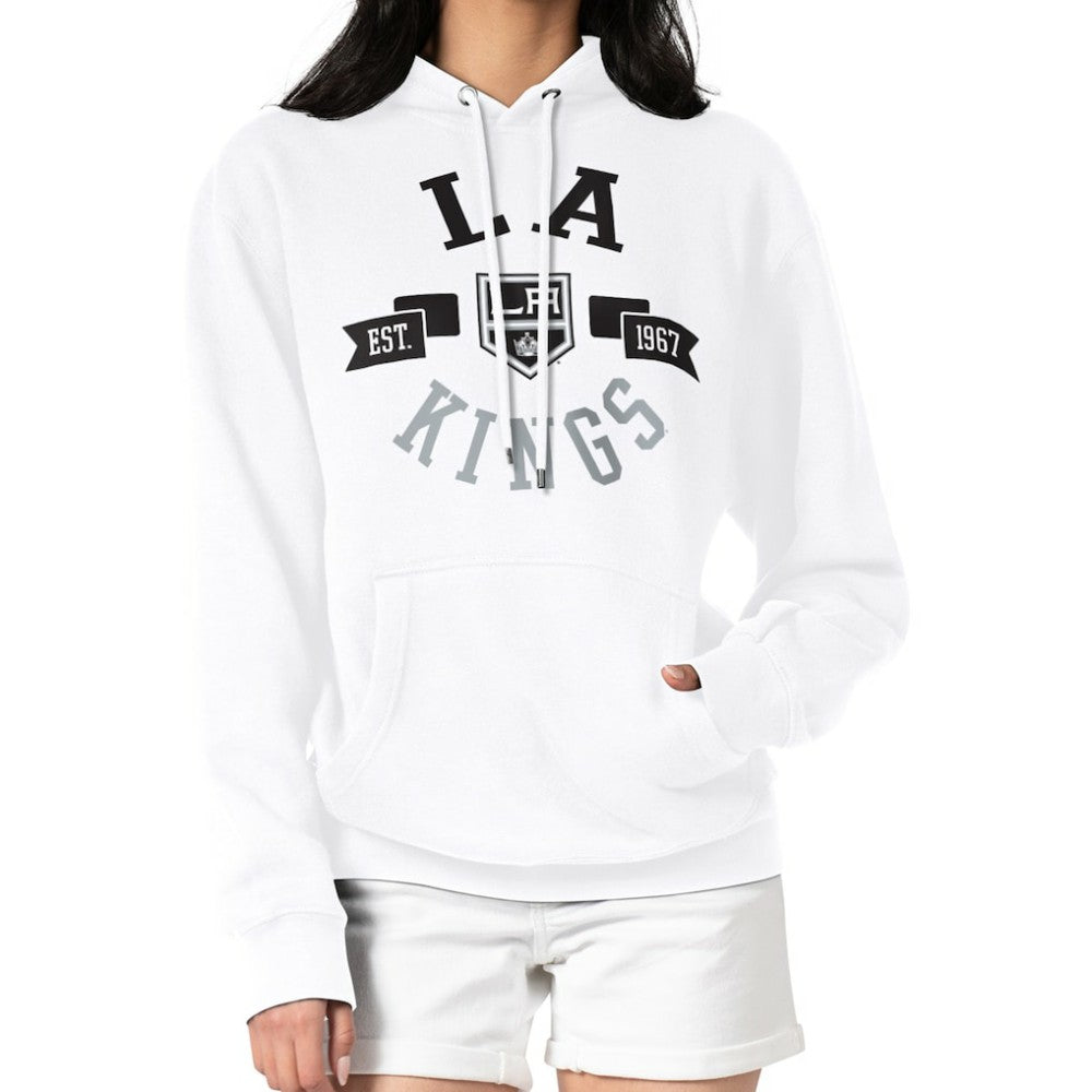Los Angeles Kings G-III 4Her by Carl Banks Women's City Graphic Fleece Pullover Hoodie On Sale