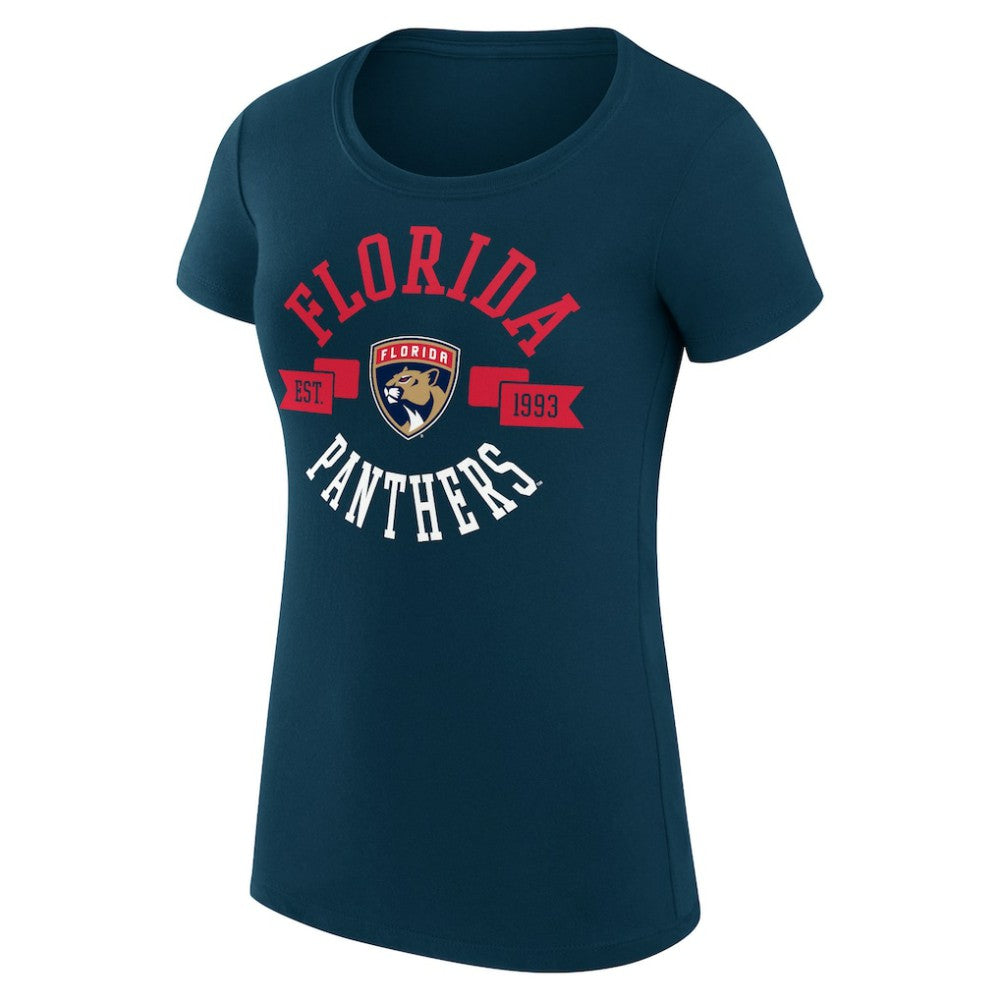Florida Panthers G-III 4Her by Carl Banks Women's Super-Slim Fit Lightweight City Graphic Sport Crewneck T-Shirt Outlet