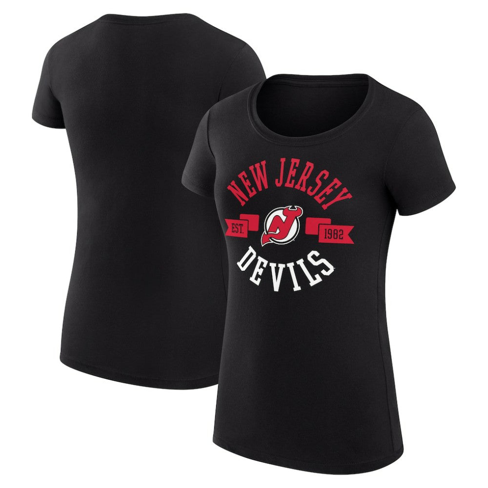 New Jersey Devils G-III 4Her by Carl Banks Women's Super-Slim Fit Lightweight City Graphic Sport Crewneck T-Shirt Sale