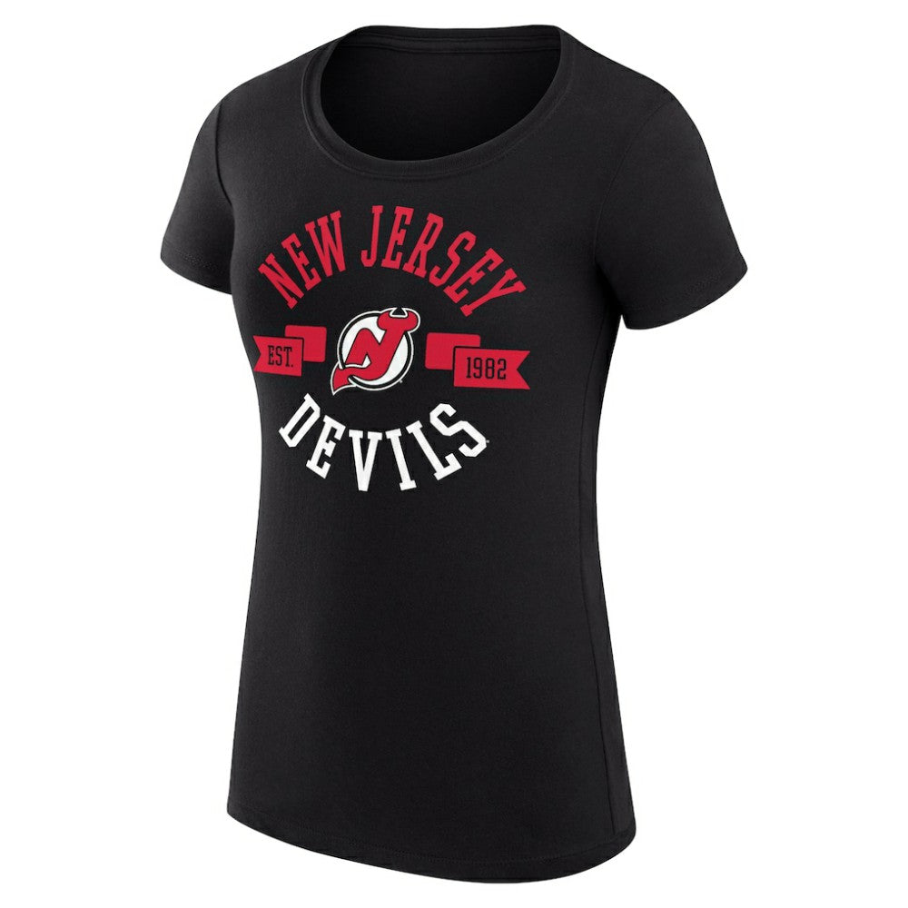 New Jersey Devils G-III 4Her by Carl Banks Women's Super-Slim Fit Lightweight City Graphic Sport Crewneck T-Shirt Sale