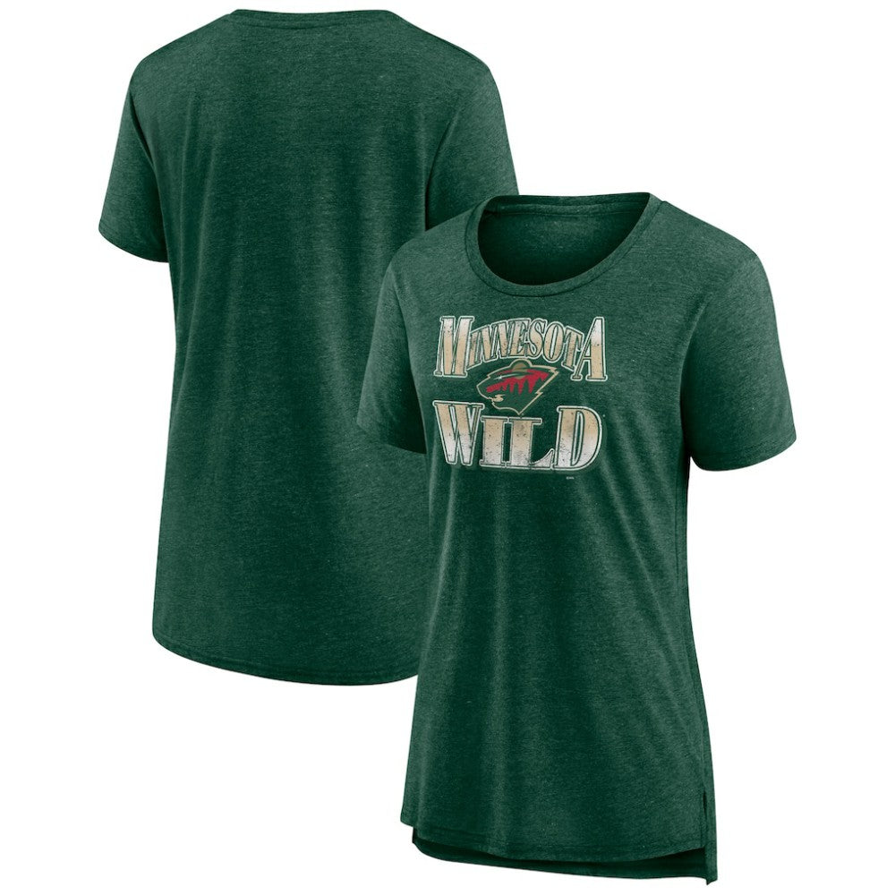 Minnesota Wild Women's Crash the Net Tri-Blend T-Shirt Outlet
