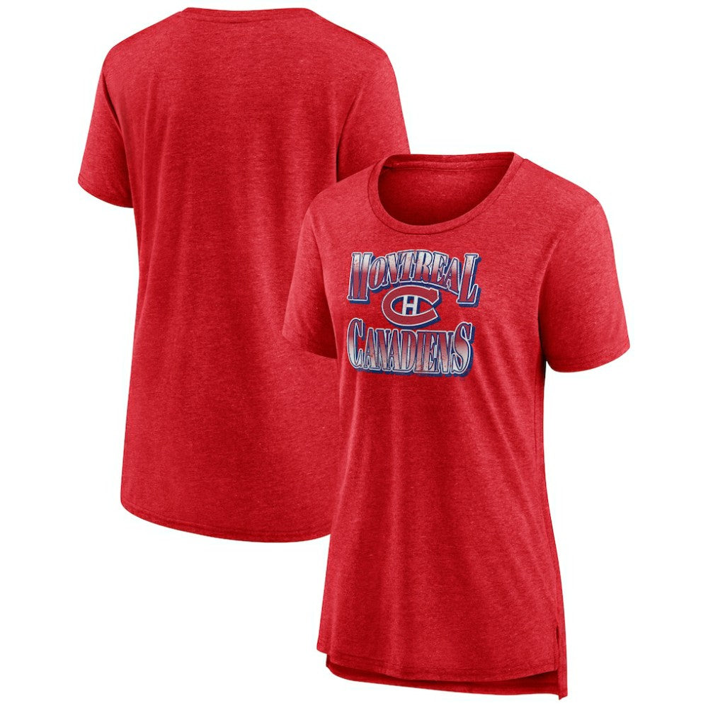 Montreal Canadiens Women's Crash the Net Tri-Blend T-Shirt Outlet