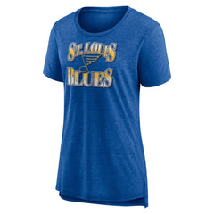 St. Louis Blues Women's Crash the Net Tri-Blend T-Shirt For Sale