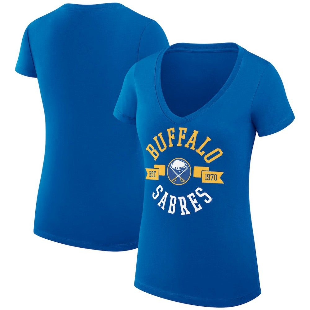 Buffalo Sabres G-III 4Her by Carl Banks Women's Super-Slim Fit Lightweight City Graphic V-Neck T-Shirt Outlet