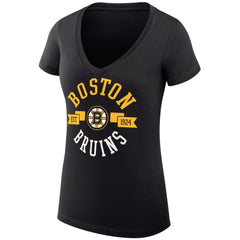 Boston Bruins G-III 4Her by Carl Banks Women's Super-Slim Fit Lightweight City Graphic V-Neck T-Shirt Sale