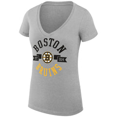 Boston Bruins G-III 4Her by Carl Banks Women's Super-Slim Fit Lightweight City Graphic V-Neck T-Shirt Discount