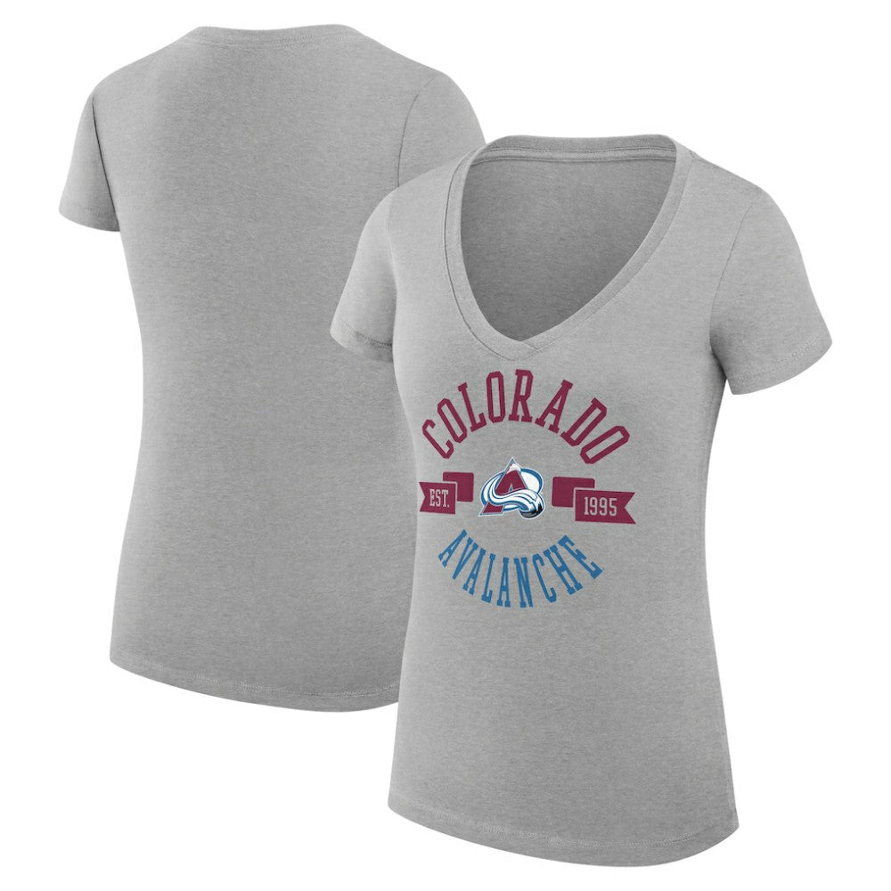 Colorado Avalanche G-III 4Her by Carl Banks Women's Super-Slim Fit Lightweight City Graphic V-Neck T-Shirt Discount