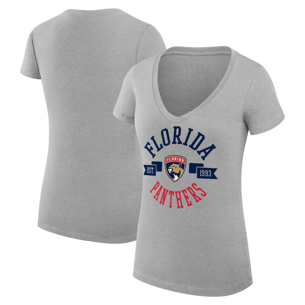 Florida Panthers G-III 4Her by Carl Banks Women's Super-Slim Fit Lightweight City Graphic V-Neck T-Shirt Sale