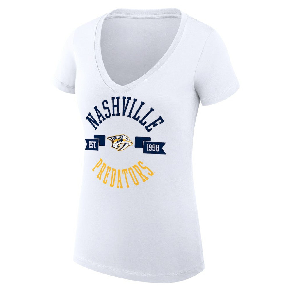 Nashville Predators G-III 4Her by Carl Banks Women's Super-Slim Fit Lightweight City Graphic V-Neck T-Shirt Discount