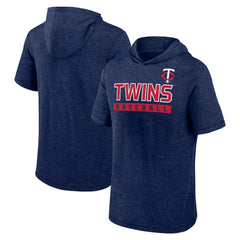 Minnesota Twins Fanatics Push Short Sleeve Pullover Hoodie | MLB New