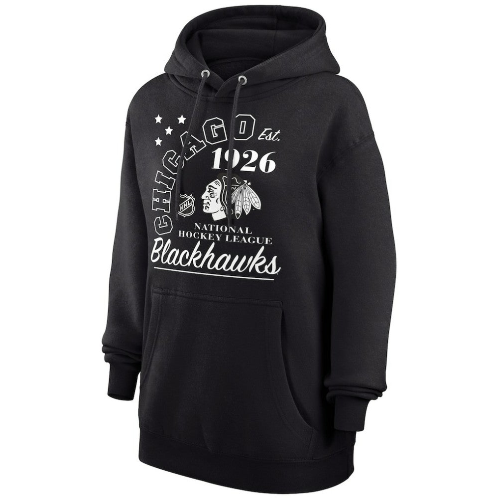 Chicago Blackhawks Starter Arch City Team Graphic Fleece Pullover Hoodie On Sale