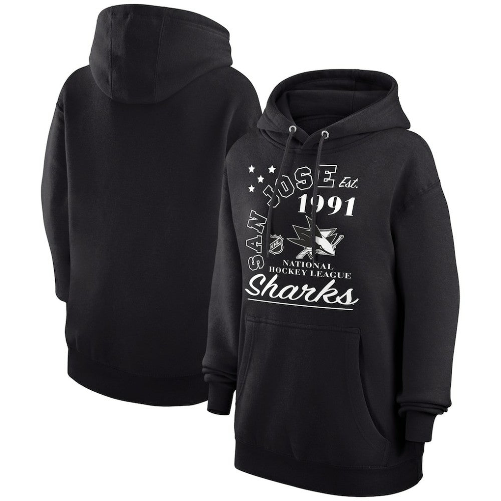 San Jose Sharks Starter Arch City Team Graphic Fleece Pullover Hoodie Discount