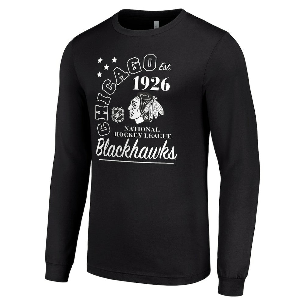 Chicago Blackhawks Starter Arch City Theme Graphic Long Sleeve T-Shirt For Sale