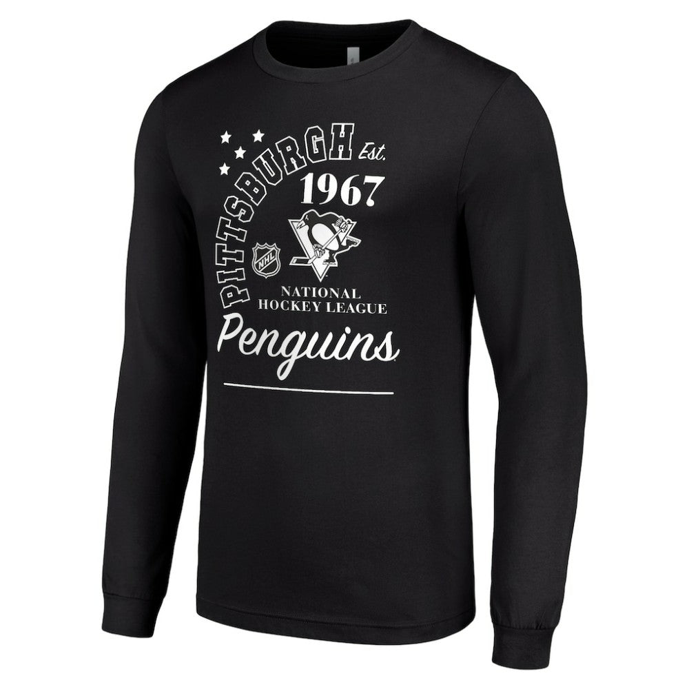 Pittsburgh Penguins Starter Arch City Theme Graphic Long Sleeve T-Shirt For Sale