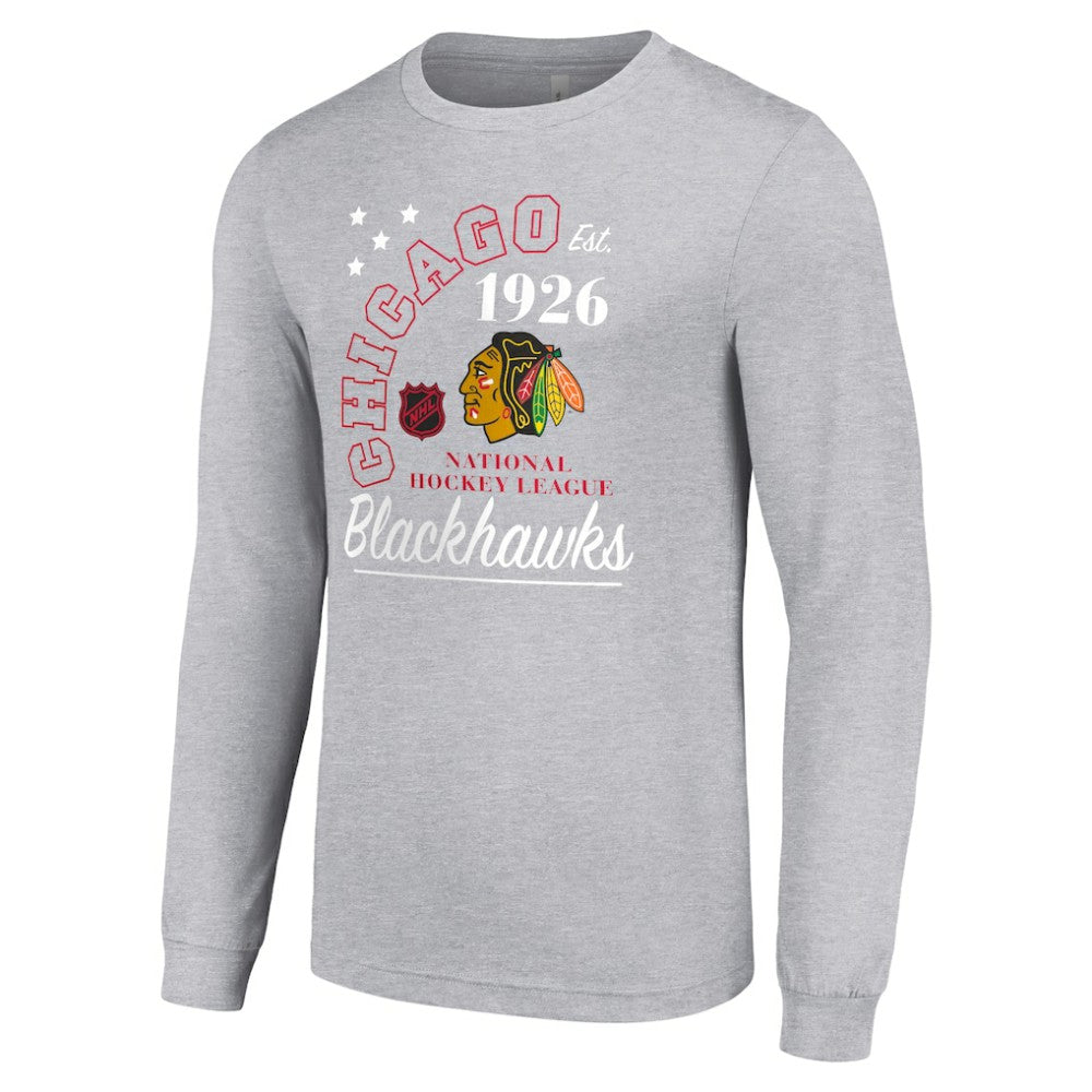Chicago Blackhawks Starter Arch City Theme Graphic Long Sleeve T-Shirt Sale