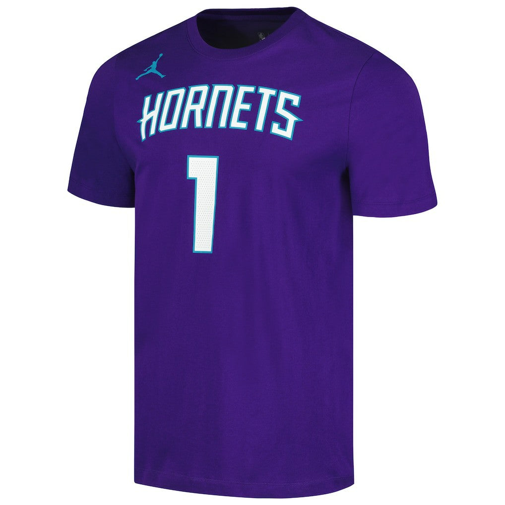 LaMelo Ball Charlotte Hornets Jordan Brand 2022/23 Statement Edition Name & Number T-Shirt Outlet