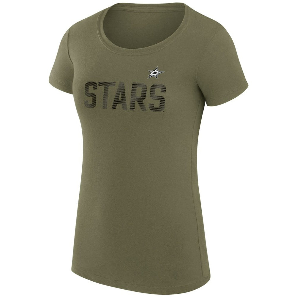Dallas Stars G-III 4Her by Carl Banks Women's Super-Slim Fit Lightweight Dot Print Team T-Shirt Outlet
