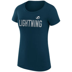 Tampa Bay Lightning G-III 4Her by Carl Banks Women's Super-Slim Fit Lightweight Dot Print Team T-Shirt On Sale