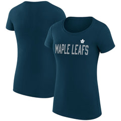 Toronto Maple Leafs G-III 4Her by Carl Banks Women's Super-Slim Fit Lightweight Dot Print Team T-Shirt For Sale