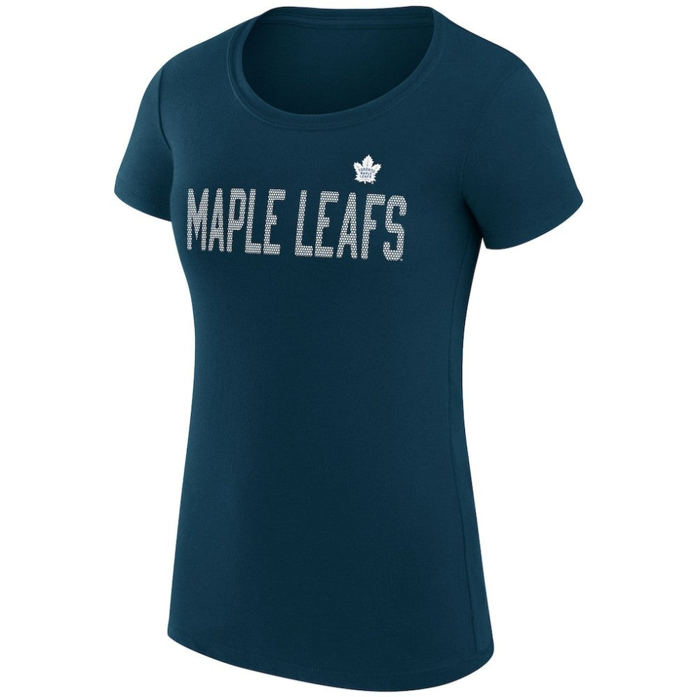 Toronto Maple Leafs G-III 4Her by Carl Banks Women's Super-Slim Fit Lightweight Dot Print Team T-Shirt For Sale