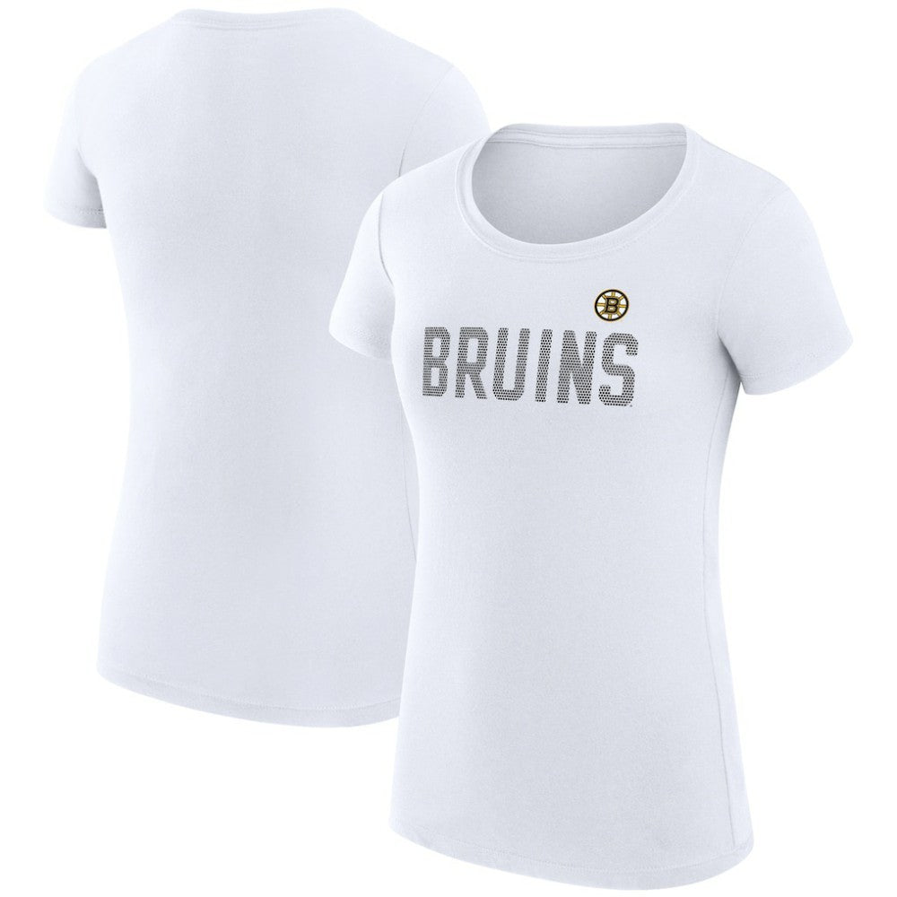 Boston Bruins G-III 4Her by Carl Banks Women's Super-Slim Fit Lightweight Dot Print Team T-Shirt On Sale