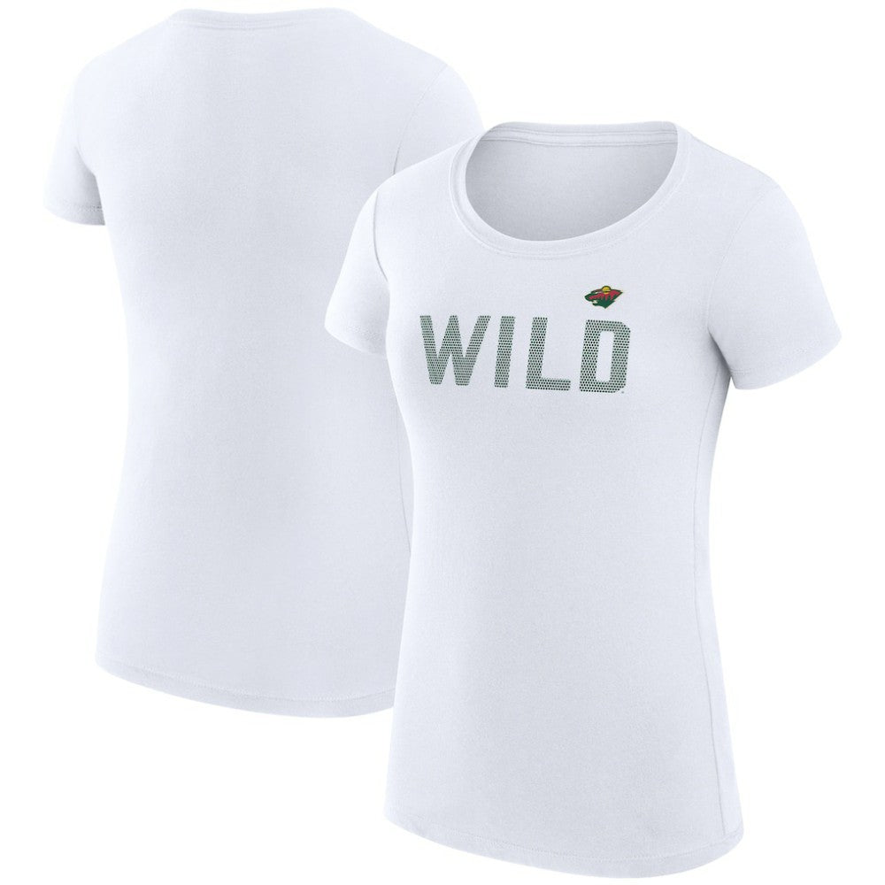 Minnesota Wild G-III 4Her by Carl Banks Women's Super-Slim Fit Lightweight Dot Print Team T-Shirt Discount