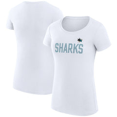 San Jose Sharks G-III 4Her by Carl Banks Women's Super-Slim Fit Lightweight Dot Print Team T-Shirt On Sale