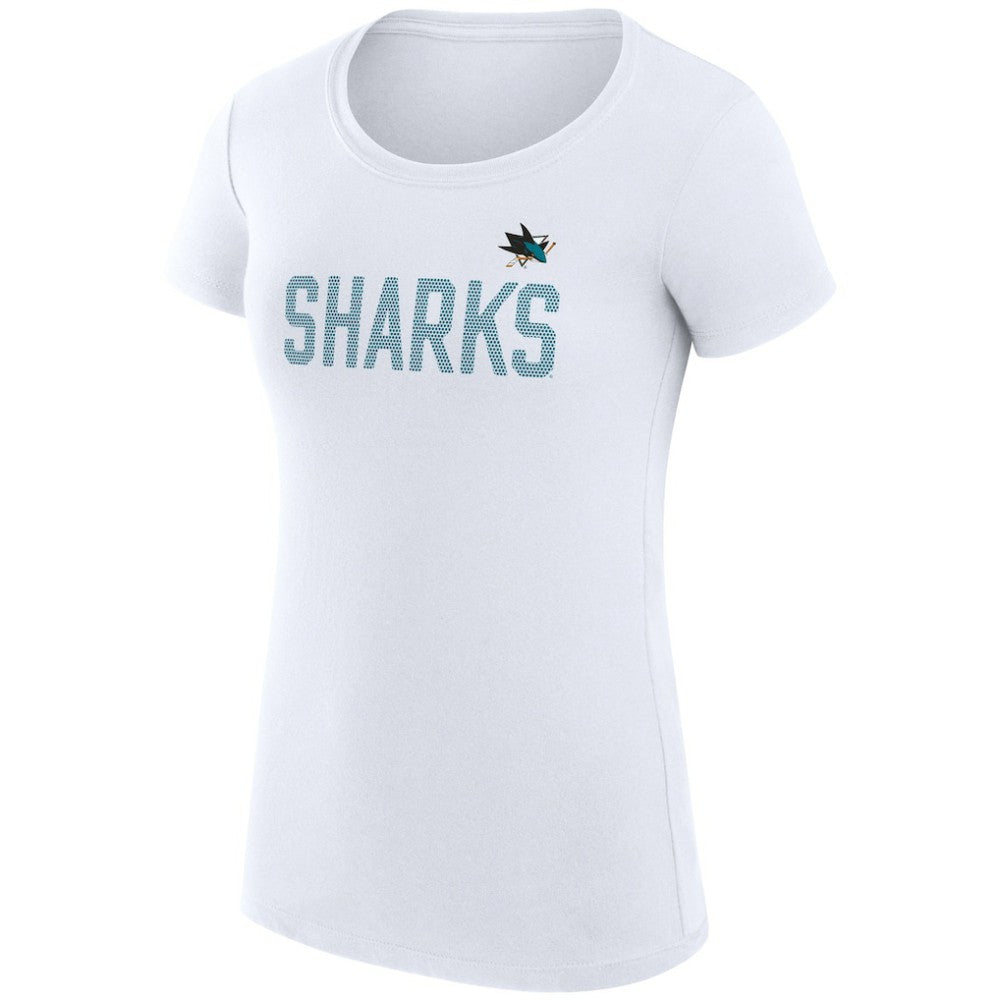 San Jose Sharks G-III 4Her by Carl Banks Women's Super-Slim Fit Lightweight Dot Print Team T-Shirt On Sale