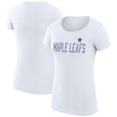 Toronto Maple Leafs G-III 4Her by Carl Banks Women's Super-Slim Fit Lightweight Dot Print Team T-Shirt Outlet