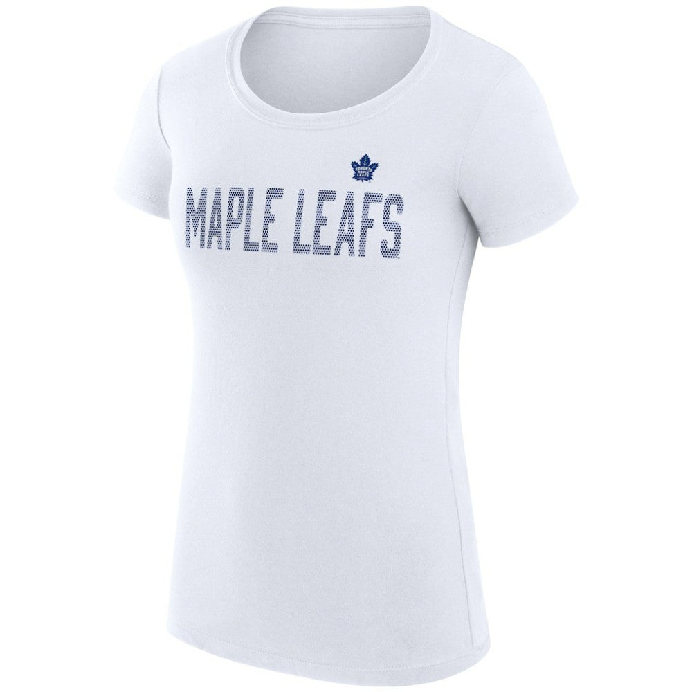 Toronto Maple Leafs G-III 4Her by Carl Banks Women's Super-Slim Fit Lightweight Dot Print Team T-Shirt Outlet