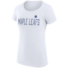 Toronto Maple Leafs G-III 4Her by Carl Banks Women's Super-Slim Fit Lightweight Dot Print Team T-Shirt Outlet