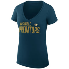 Nashville Predators G-III 4Her by Carl Banks Women's Super-Slim Fit Lightweight Dot Print Team V-Neck T-Shirt Discount