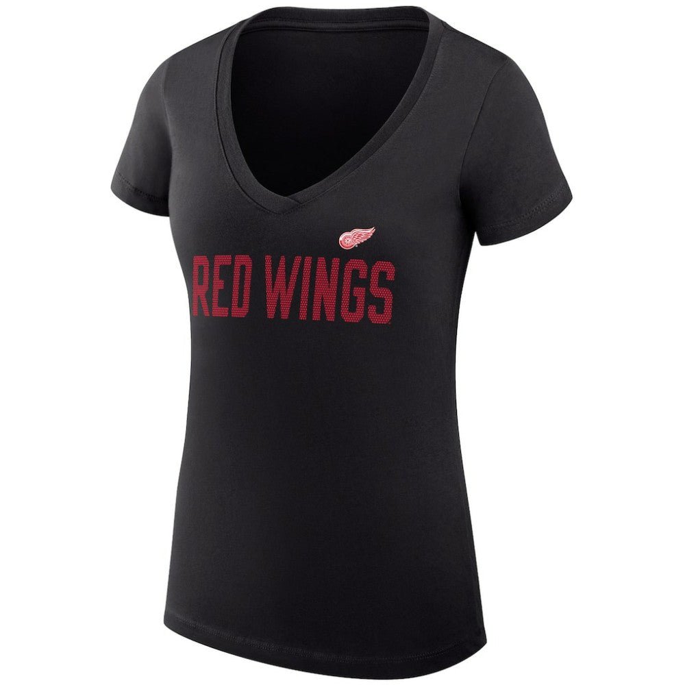 Detroit Red Wings G-III 4Her by Carl Banks Women's Super-Slim Fit Lightweight Dot Print Team V-Neck T-Shirt Online